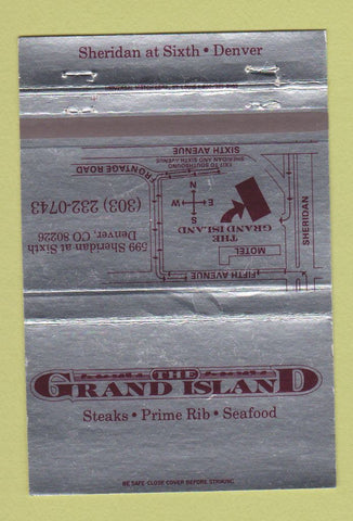 Matchbook Cover - The Grand Island Restaurant Denver Colorado 40 Strike