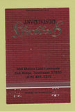 Matchbook Cover - Greggory's Restaurant Oak Ridge TN WEAR 40 Strike