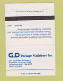 Matchbook Cover - GD Package Machinery Richmond VA 40 Strike