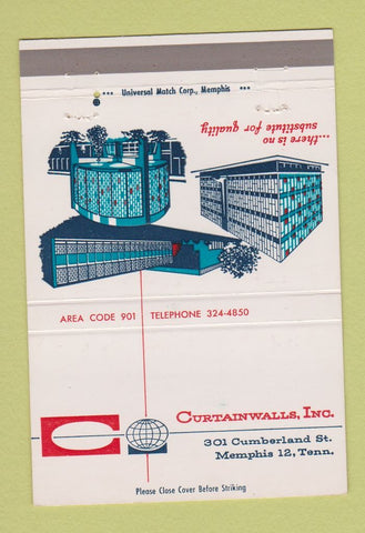 Matchbook Cover - Curtainwalls Inc Memphis TN curtain wall systems 40 Strike