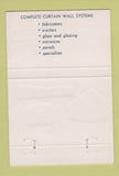 Matchbook Cover - Curtainwalls Inc Memphis TN curtain wall systems 40 Strike