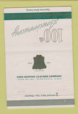 Matchbook Cover - Fred Rueping Leather Fond Du Lac WI 1954 40 Strike