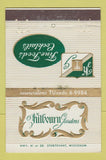 Matchbook Cover - Kilbourn Gardens Restaurant Sturtevant WI 40 Stick