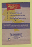 Matchbook Cover - Clarion Radio Brown's Centralia WA 40 Strike