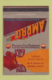 Matchbook Cover - Ampro Movie Projector Muskegon MI Army Navy WEAR 40 Strike