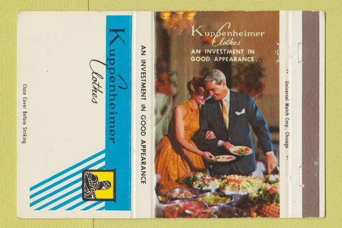 Matchbook Cover - Kuppenheimer Men's Clothes 40 Strike