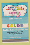 Matchbook Cover - Capico Printing and Litho Inks Washington DC 40 Strike