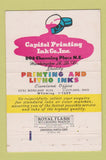 Matchbook Cover - Capico Printing and Litho Inks Washington DC 40 Strike