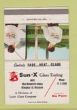 Matchbook Cover - Sun X Glass Tinting Milwaukee WI 40 Strike