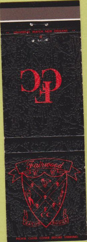 Matchbook Cover - Fairwood Country Club Baton Rouge LA