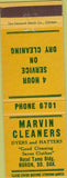 Matchbook Cover - Marvin Cleaner Huron SD