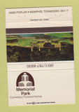 Matchbook Cover - Memorial Park Cemetery Memphis TN 40 Strike
