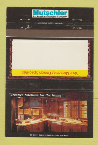 Matchbook Cover - Mutschler American Standard Kitchens Nappanee IN 40 Strike