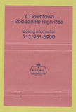 Matchbook Cover - 2016 Main High Rise Apartments WEAR 40 Strike
