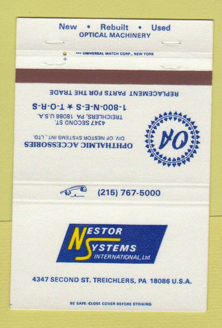 Matchbook Cover - Nestor Systems Treichlers PA 40 Strike