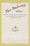 Matchbook Cover - The Balcony Ridglea Fort Worth TX 40 Strike