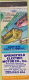 Matchbook Cover - Springfield Electric Motor Co OH WORN