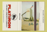 Matchbook Cover - Flatiron Concrete Boulder Colorado 40 Strike