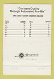 Matchbook Cover - Flatiron Concrete Boulder Colorado 40 Strike