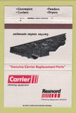 Matchbook Cover - Carrier Vibrating Equipment Louisville KY Rexnord 40 Strike