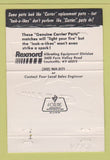Matchbook Cover - Carrier Vibrating Equipment Louisville KY Rexnord 40 Strike