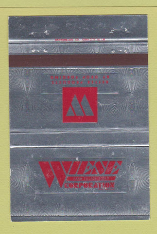 Matchbook Cover - Wiese Farm Tillage Tools Perry IA 40 Strike