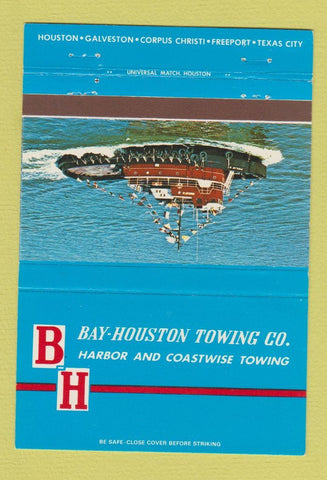 Matchbook Cover - Bay Houston Towing Houston Galveston Freeport TX #1 40 Strike
