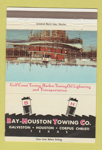 Matchbook Cover - Bay Houston Towing Houston Galveston TX #2 40 Strike