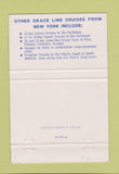 Matchbook Cover - Grace Line Cruise 40 Strike