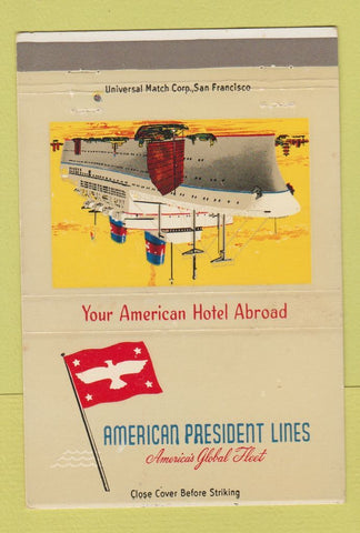 Matchbook Cover - American President Lines Cruise 40 Strike