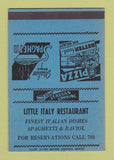 Matchbook Cover - Little Italy Restaurant SAMPLE pizza WEAR 40 Strike