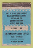 Matchbook Cover - White Rose Marathon oil gas Waterloo IN WORN 40 Strike