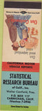 Matchbook Cover - Statistical Research Bureau Carmichael CA