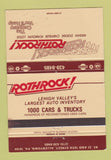 Matchbook Cover - Rothrock Nissan Dodge Lotus Chrysler Allentown PA 40 Strike