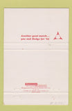 Matchbook Cover - Haley's Dodge Plymouth Washington DC 40 Strike