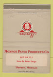 Matchbook Cover - Monroe Paper Products Monroe MI cardboard boxes 40 Strike