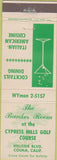 Matchbook Cover - Cypress Hills Golf Course Colma CA