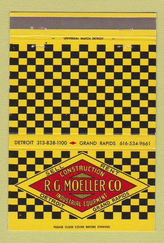 Matchbook Cover - RG Moeller Construction Detroit Grand Rapids MI 40 Strike