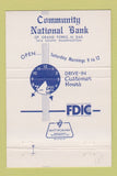 Matchbook Cover - Community National Bank Grand Forks ND 40 Strike