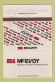 Matchbook Cover - McEvoy Smith International Houston TX  40 Strike