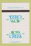 Matchbook Cover - Moss Creek Plantation Hilton Head Island SC WHITE 40 Strike