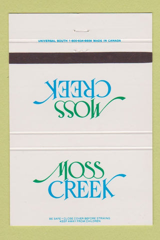 Matchbook Cover - Moss Creek Plantation Hilton Head Island SC WHITE 40 Strike