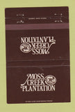Matchbook Cover - Moss Creek Plantation Hilton Head Island SC BROWN 40 Strike