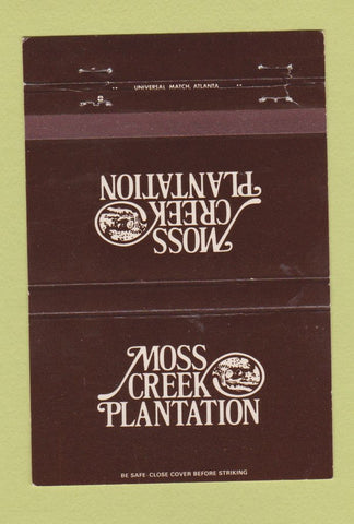 Matchbook Cover - Moss Creek Plantation Hilton Head Island SC BROWN 40 Strike