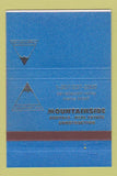 Matchbook Cover - Mountainside Rentals Carrabassett Valley ME 40 Strike