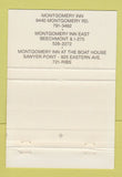 Matchbook Cover - Montgomery Inn Bob Hope Montgomery OH 40 Strike