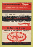 Matchbook Cover - Kenyon's Oilfield Service wells Edmonton AB oil gas 40 Strike