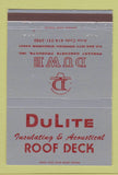 Matchbook Cover - DuLite Roof Deck Oshkosh WI concrete 40 Strike