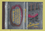 Matchbook Cover - Clubhouse Hotel Chester PA 40 Strike
