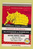 Matchbook Cover - McKesson Robbins Mefford Chemical Los Angeles CA 40 Strike